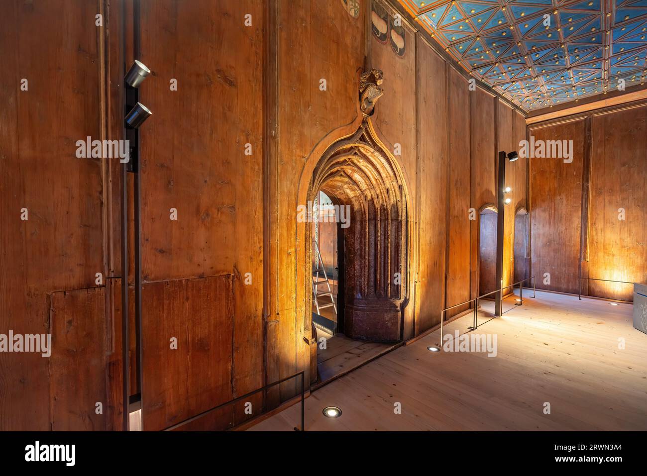 Golden Hall Door at State Rooms in Hohensalzburg Fortress - Salzburg ...