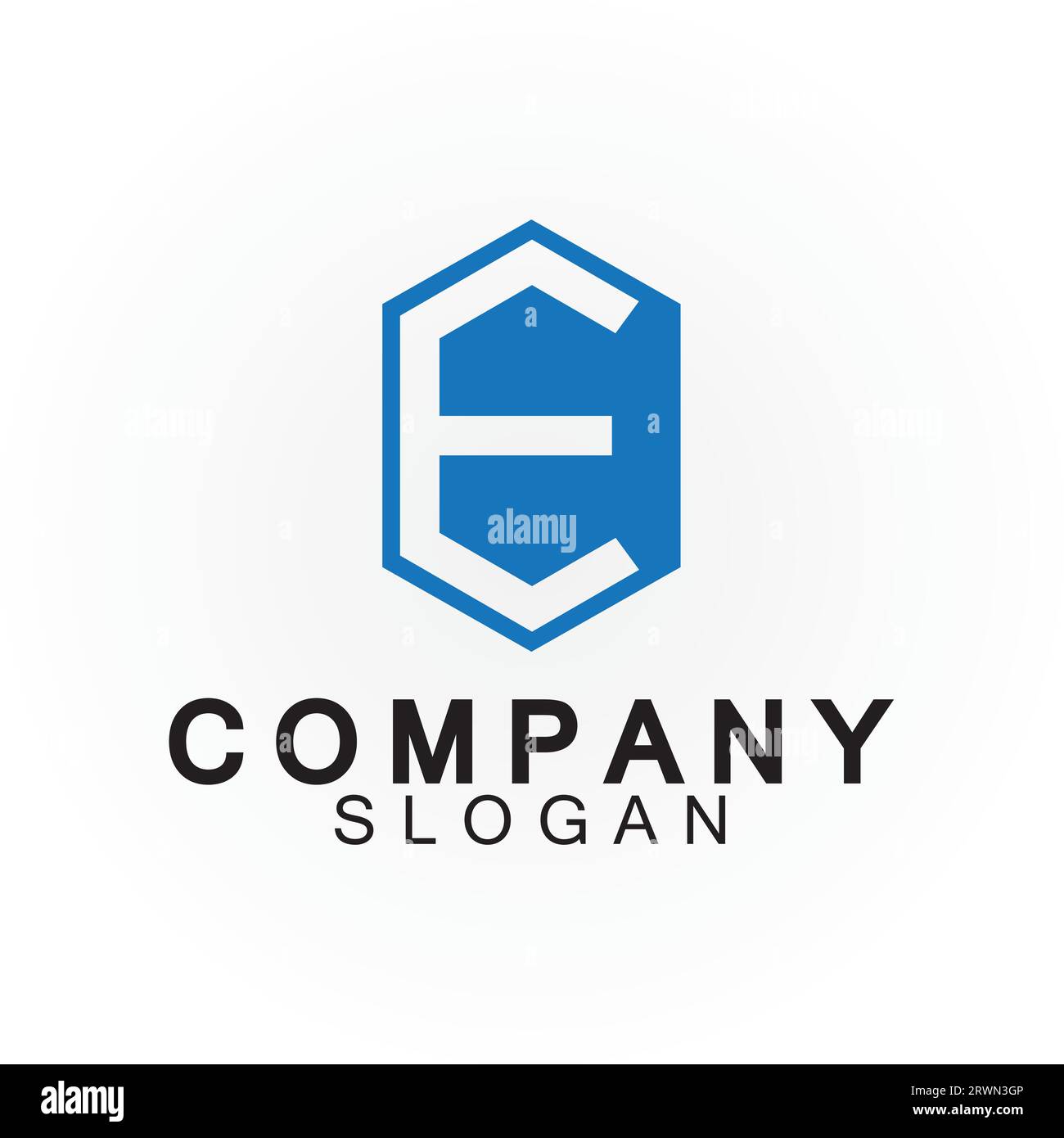 Abstract linear letter initial E shield logo icon design Stock Vector ...