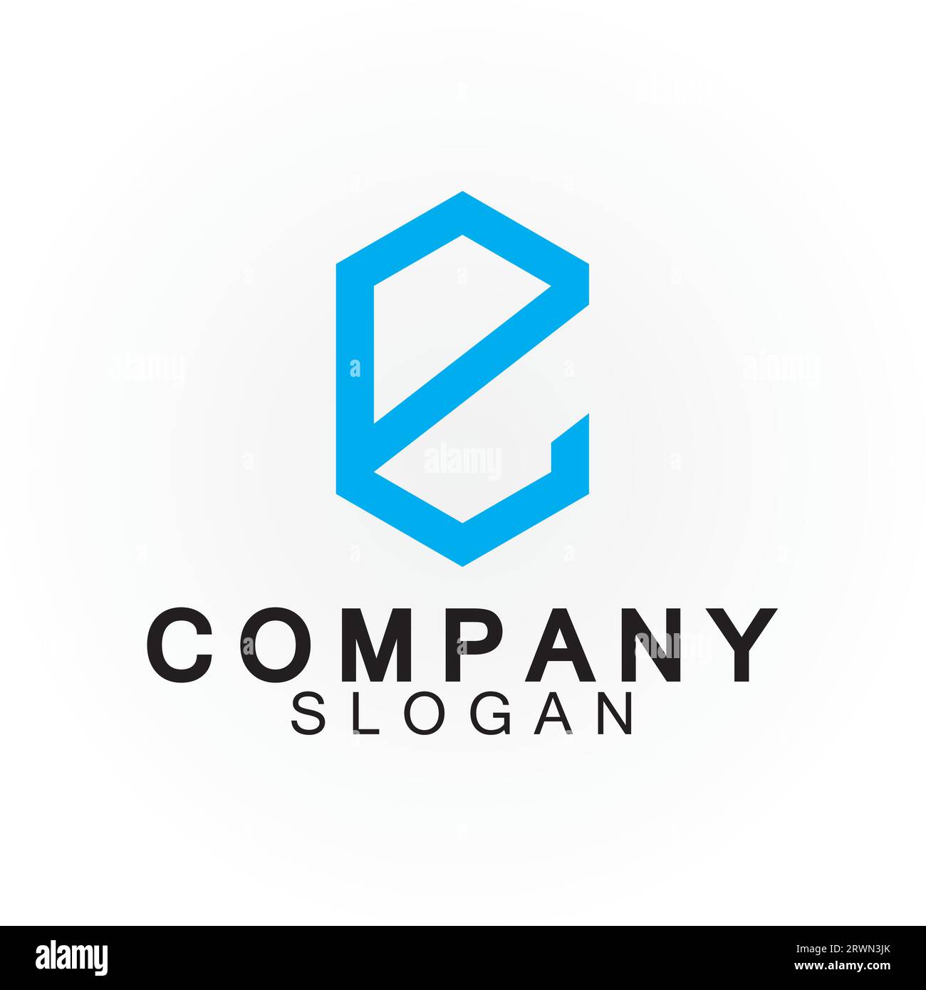 Abstract linear letter initial E shield logo icon design Stock Vector ...