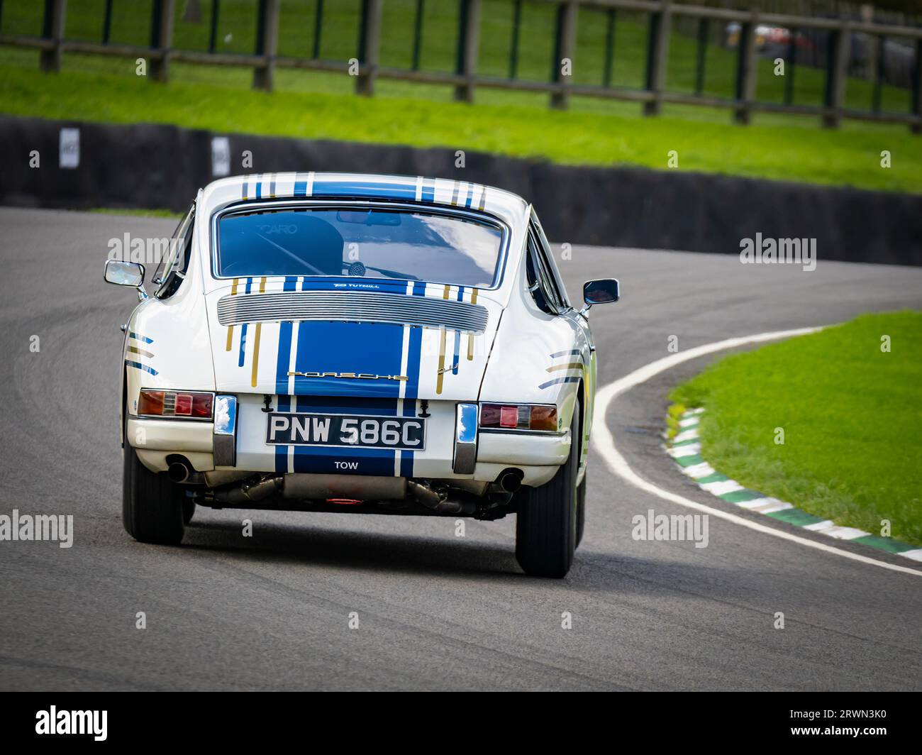 Porsche 911 classic car testing at Goodwood motor racing circuit, West