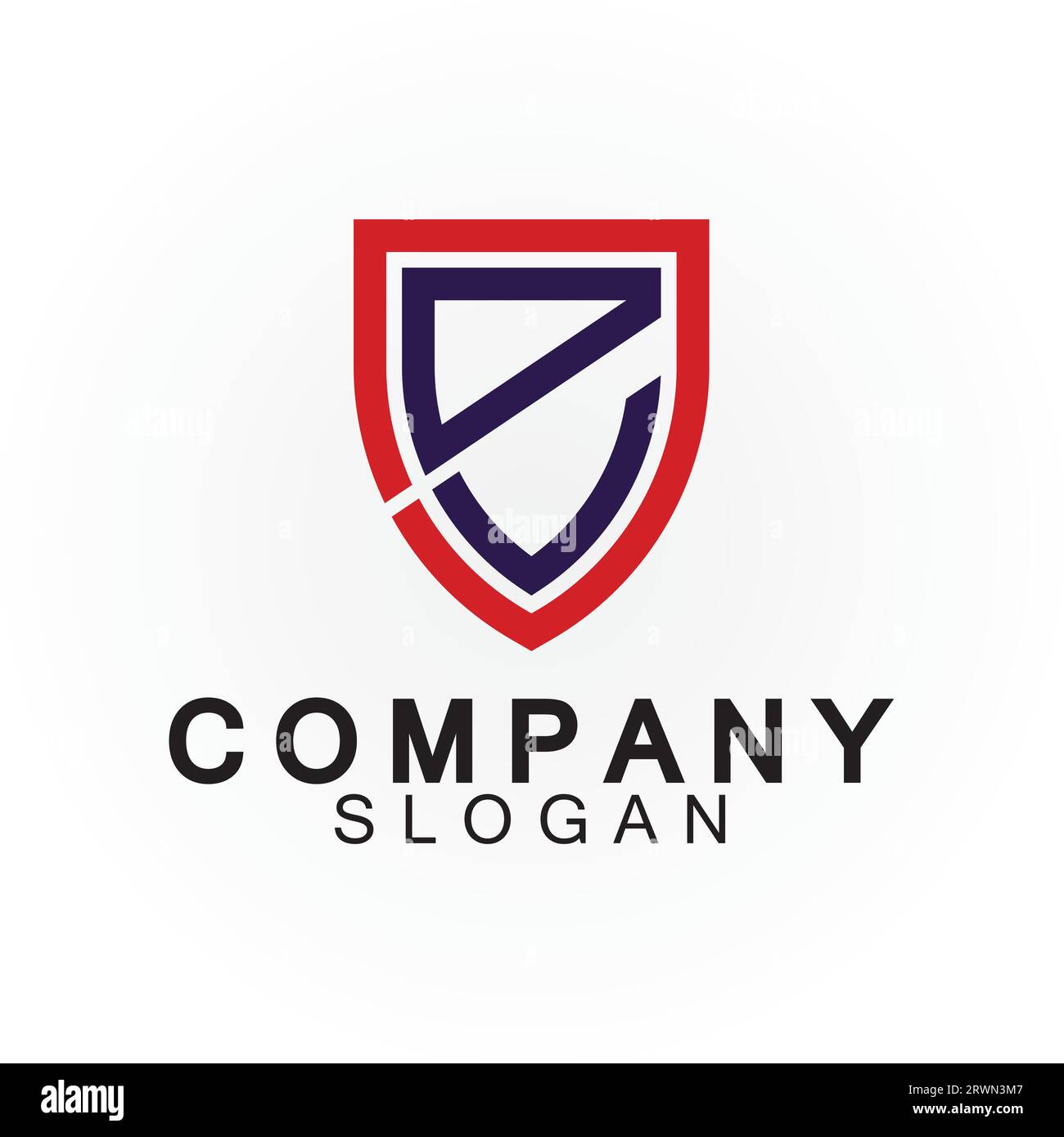 Abstract linear letter initial E shield logo icon design Stock Vector ...