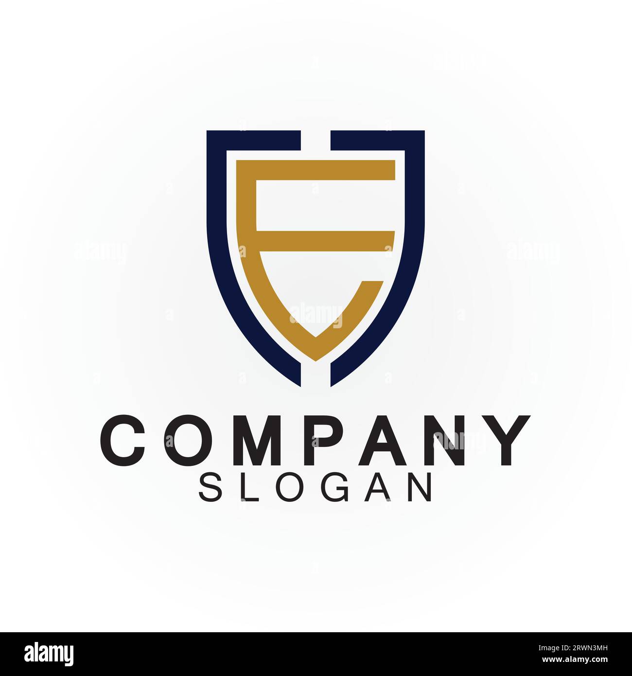 Abstract linear letter initial E shield logo icon design Stock Vector ...