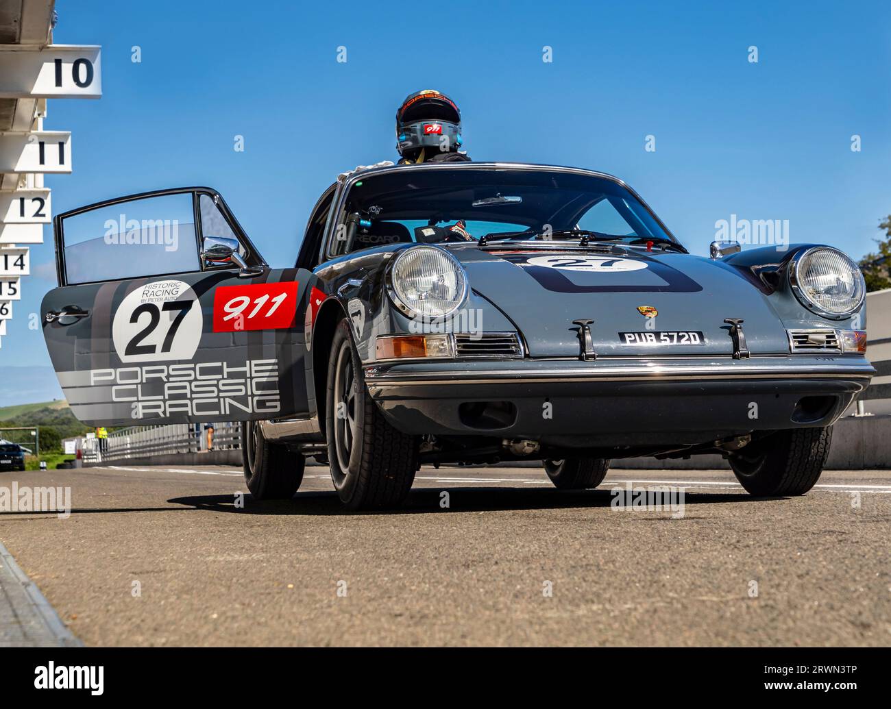 Porsche 911 classic car testing at Goodwood motor racing circuit, West ...