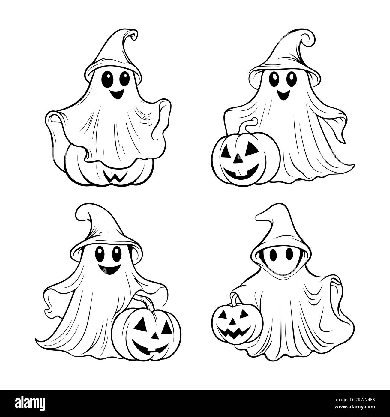 Halloween Coloring Ghost