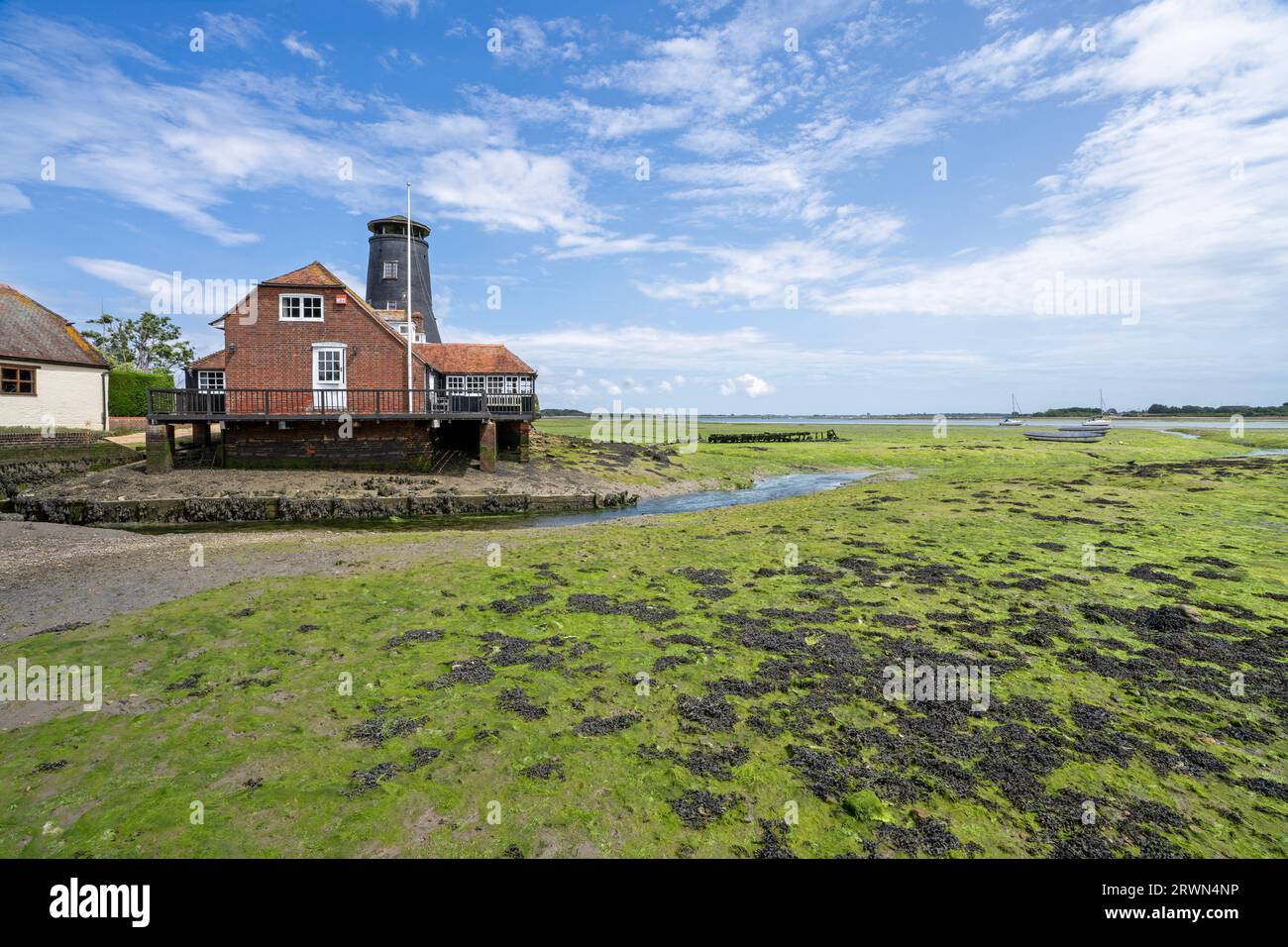 The  Old Mill,  Langstone Quay, Chichester Harbour on the Solent, Hampshire, southern England, UK Stock Photo