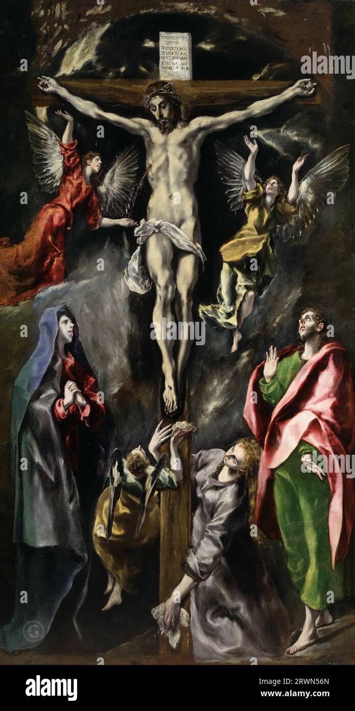 Prado Museum – El Greco -- The Crucifixion 1597 1600 Stock Photo