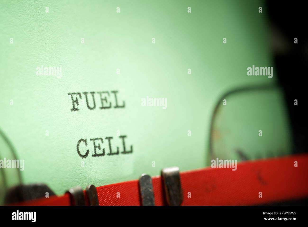 Fuel cell text written with a typewriter Stock Photo Alamy