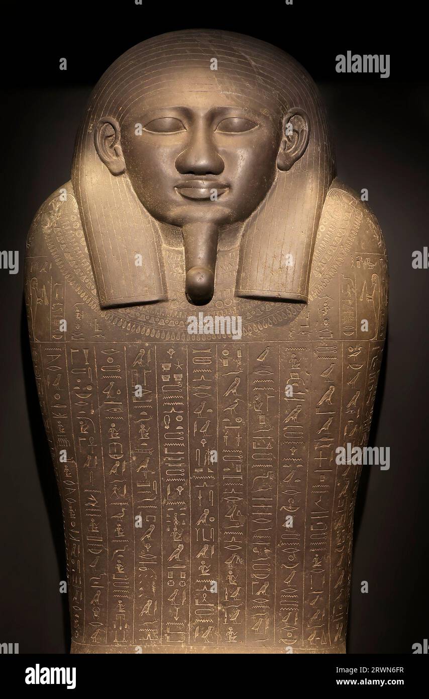 Sarcophagus of Kheper-Re, Egypt, Saite Period, Dinasty 26, 570-525 B.C. Stock Photo