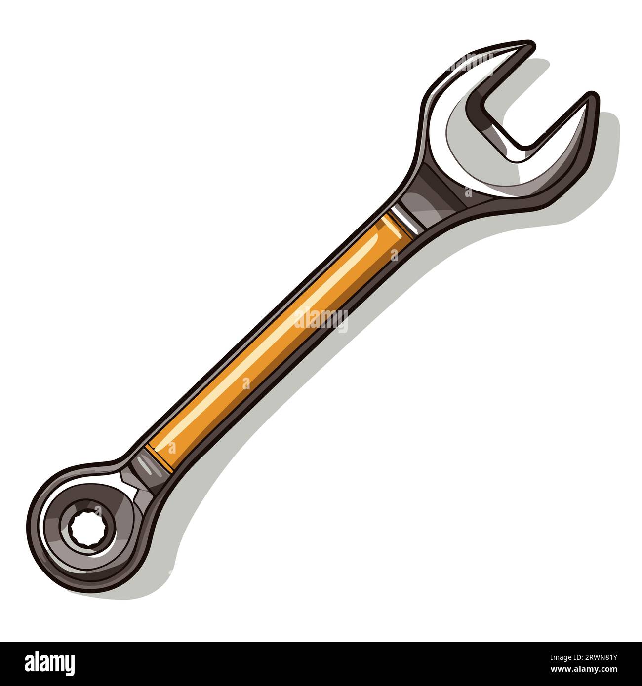 Combination wrench or spanner with open box Stock Vector Image & Art