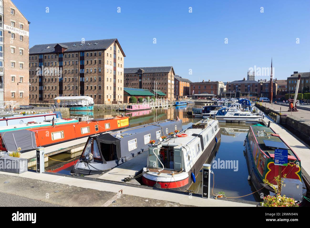 Gloucester docks Victorian warehouses converted into apartments and