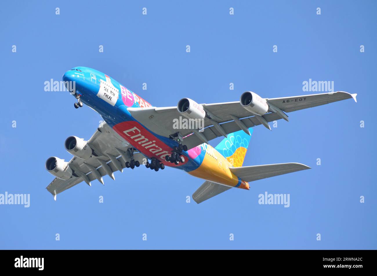 A380 Airbus, the largest passenger aircraft in service today, in new