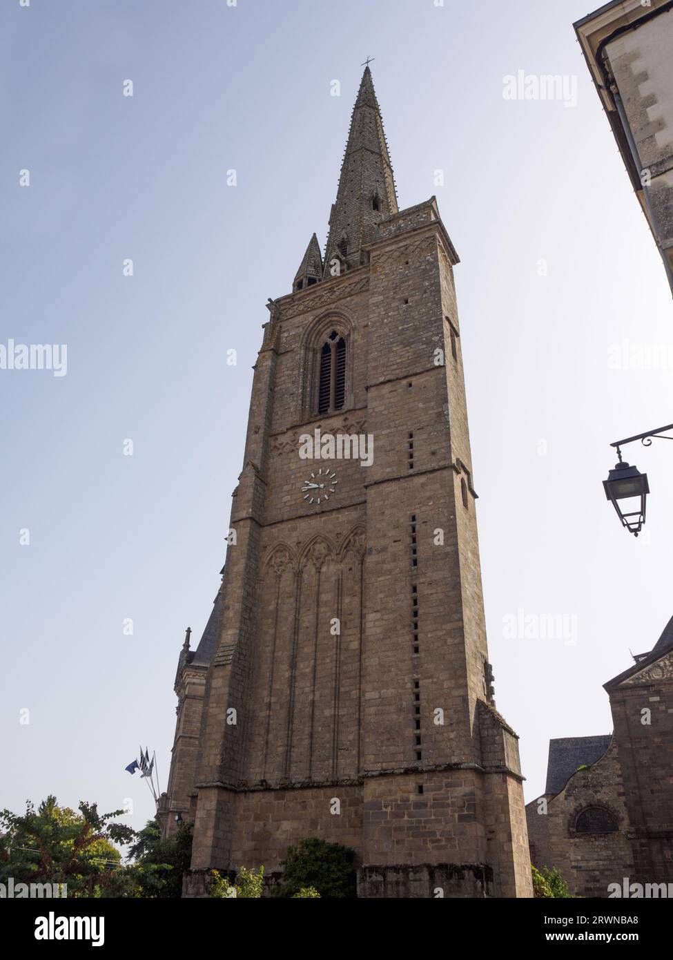 Saint-Sauveur de Redon, Gothic bell tower Stock Photo