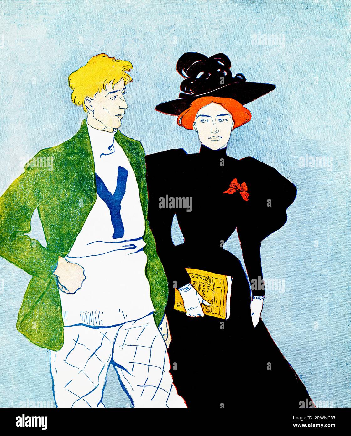 Harper's November print in high resolution by Edward Penfield. Original