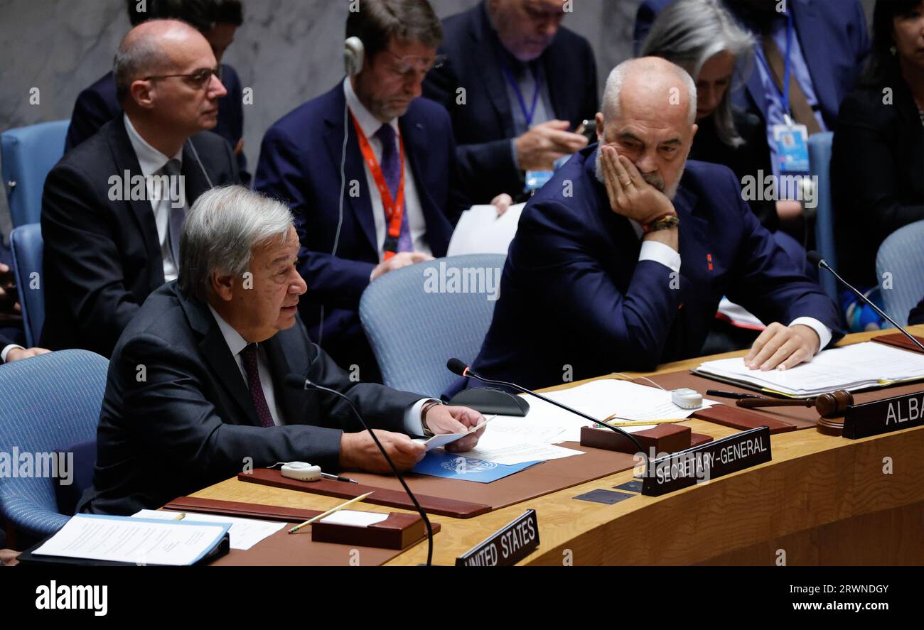 New York, United States. 19th Sep, 2023. United Nations Secretary