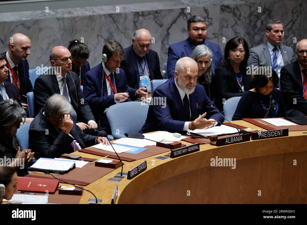 New York, United States. 19th Sep, 2023. Security Council President and