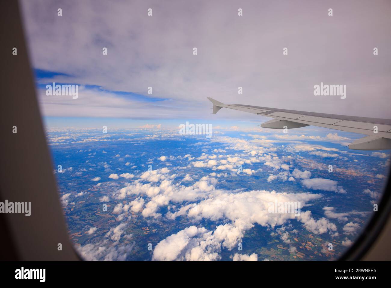 A View Out Of A Plane Window Taking Off From Shannon Airport In County 