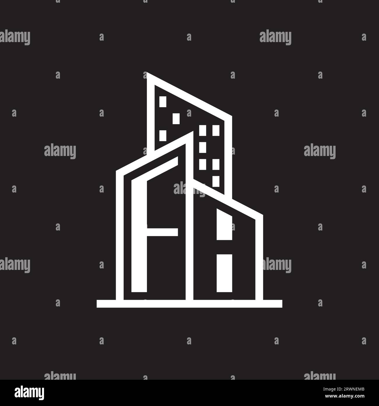 real estate logo with building style , real estate Logo Stock Vector