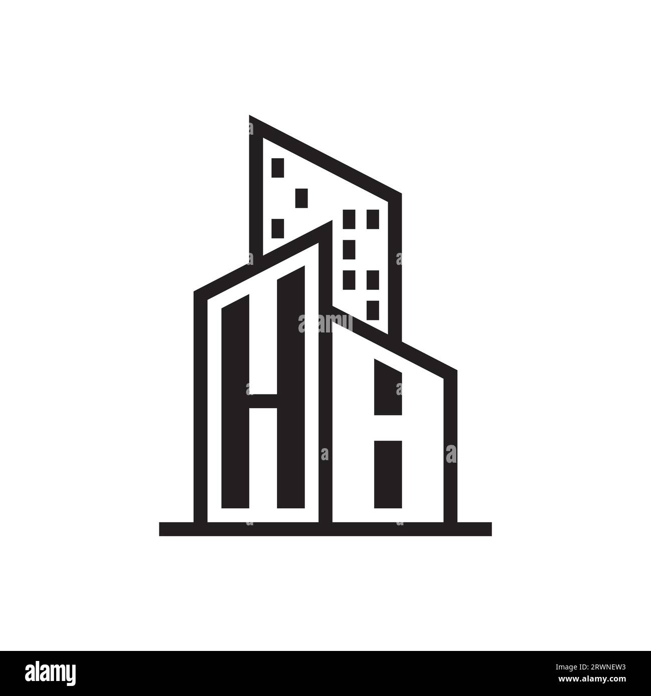 real estate logo with building style , real estate Logo Stock Vector ...