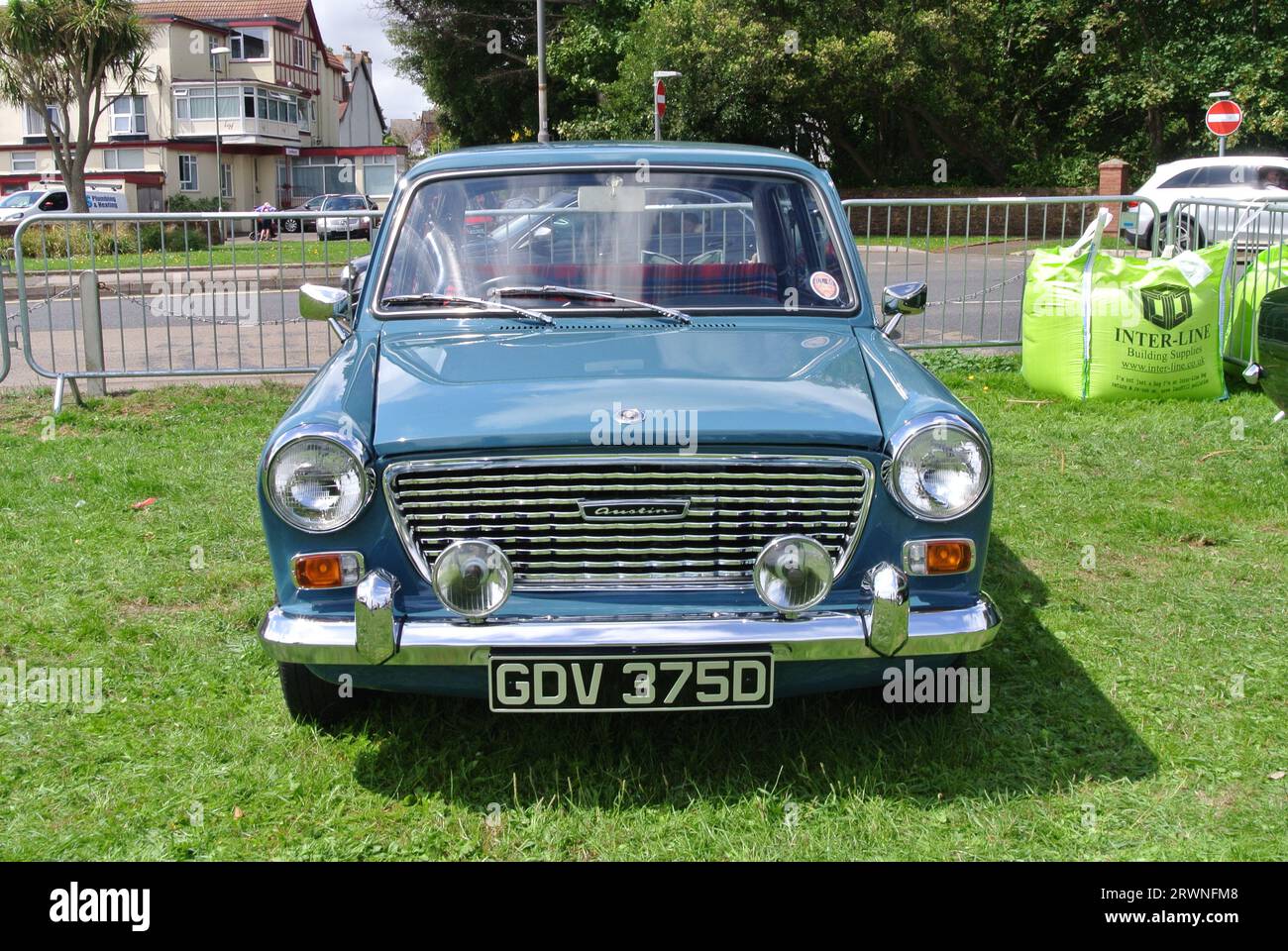 Austin 1100 parked up on display at the English Riviera classic car show Paignton, Devon, England, UK Stock Photo