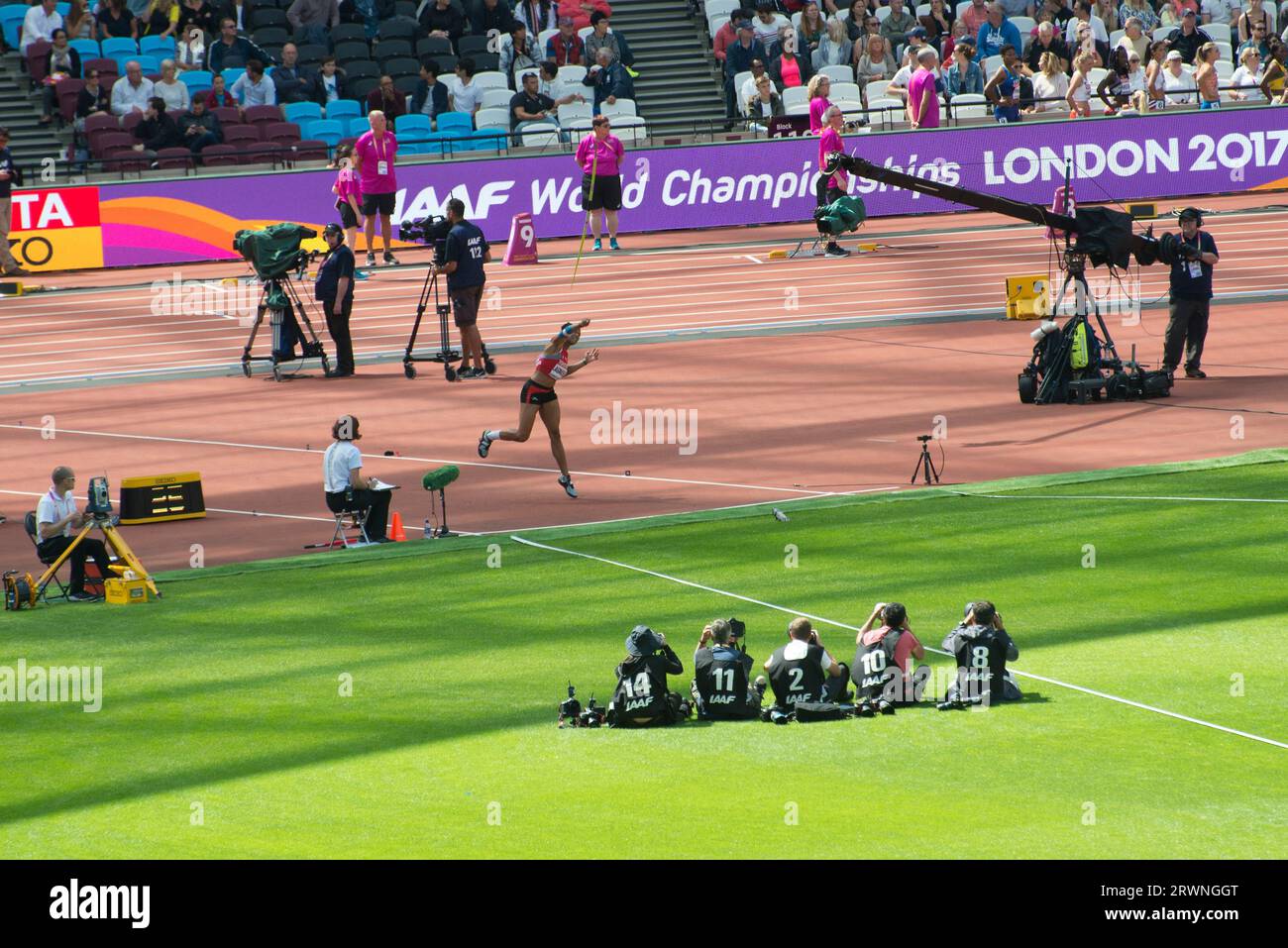 Women's Javelin part of the Heptathlon during the London 2017 World
