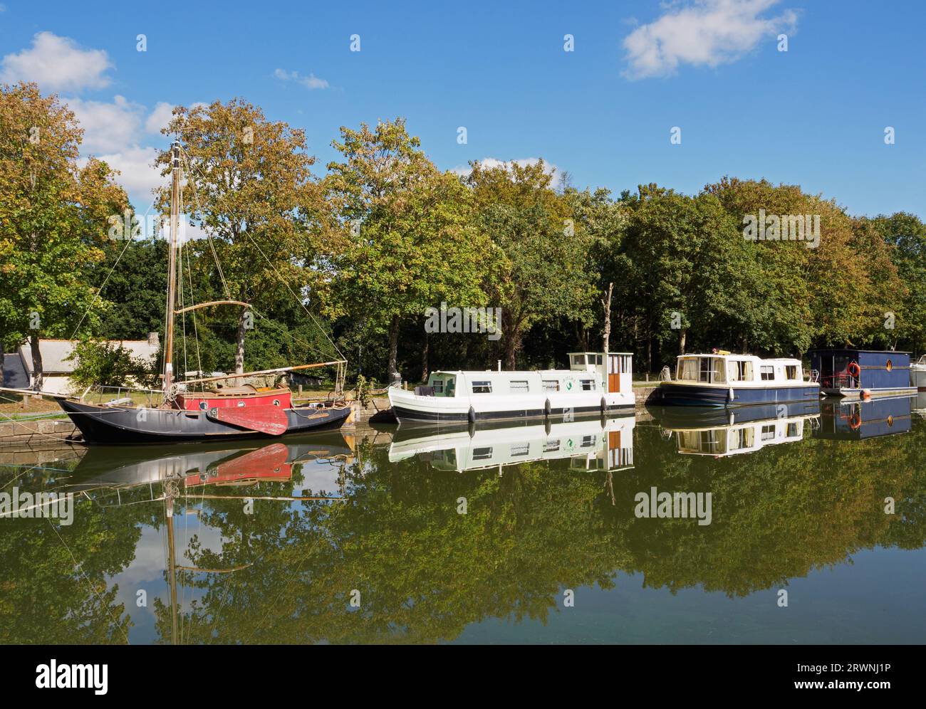 Canal of Ille and Rance at Hede, Brittany Stock Photo