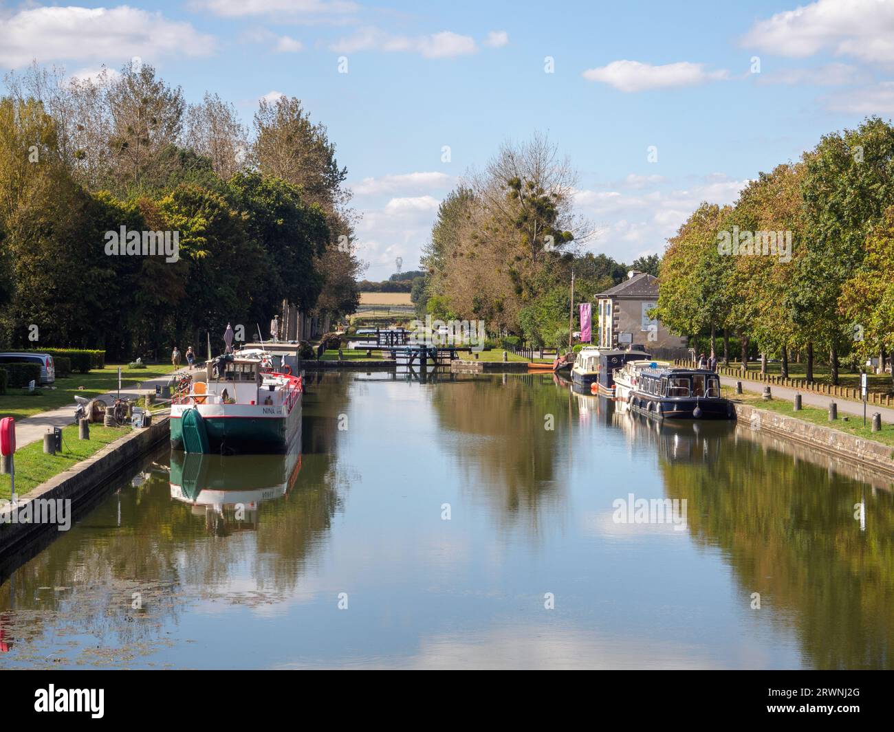 Canal of Ille and Rance at Hede, Brittany Stock Photo