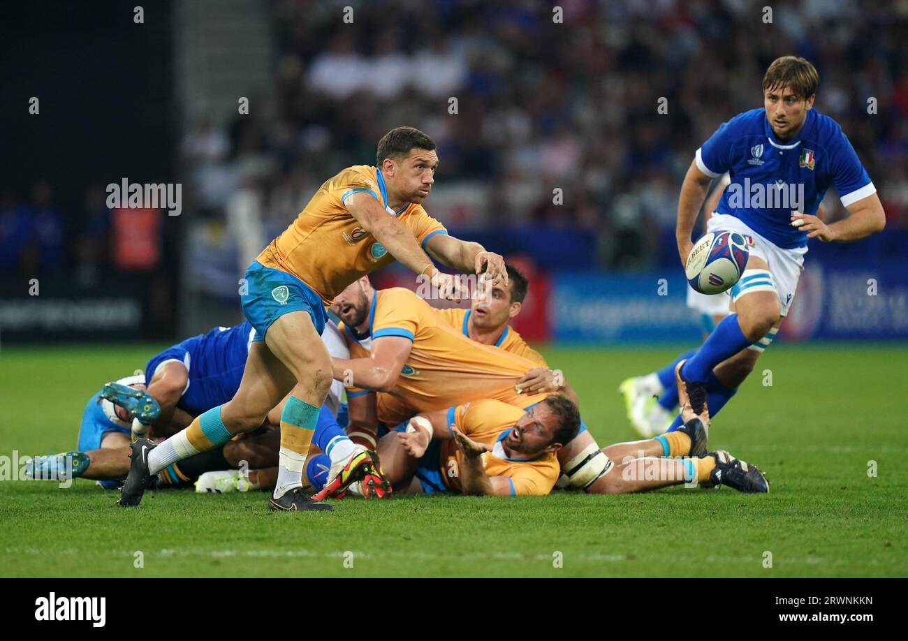 Uruguay's Agustin Ormaechea in action during the Rugby World Cup 2023 ...