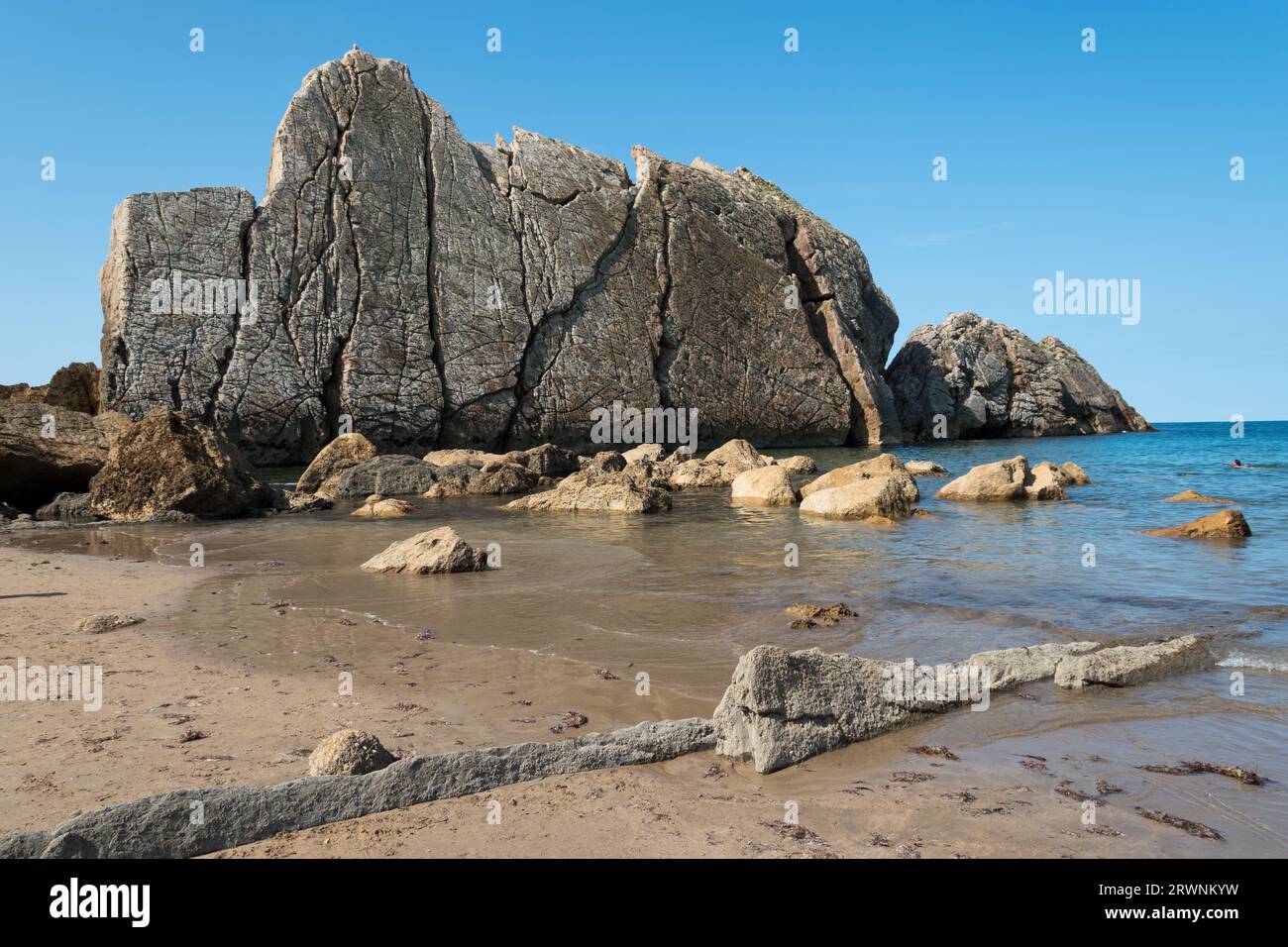 Beach fo Cantabria province, Spain Stock Photo