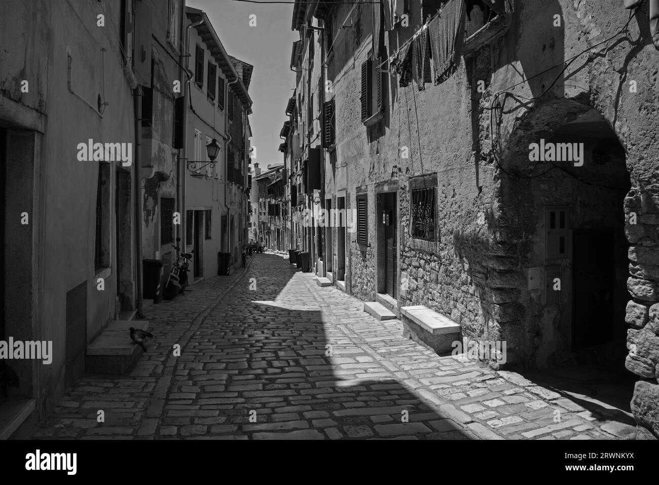 A quiet back street in the historic centre of the medieval coastal town