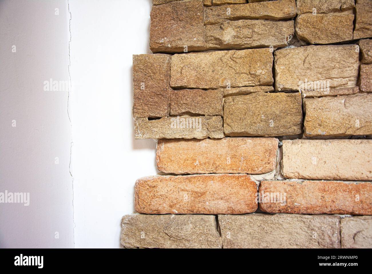 Old Brown Block On White Isolated Background Stock Photo - Alamy