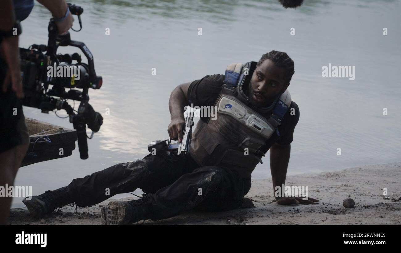 John David Washington as Joshua on the set of 20th Century Studios' The  Creator (2023). Photo credit: Oren Soffer/20th Century Studios Stock Photo  - Alamy