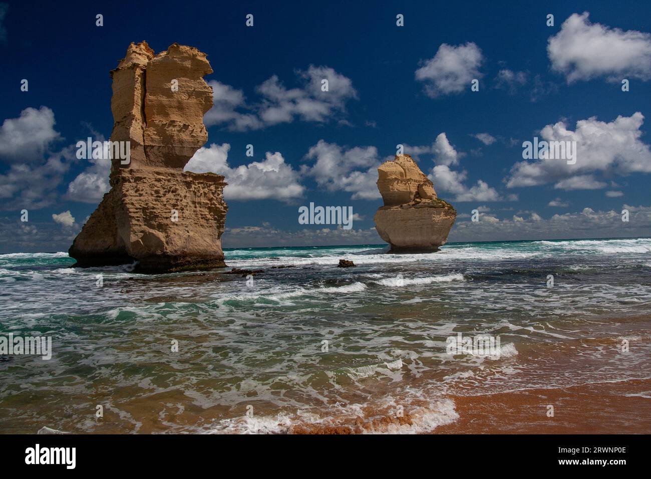 Gog and Magog at Gibson Steps on the Great Ocean Road, Victoria, Australia Stock Photo