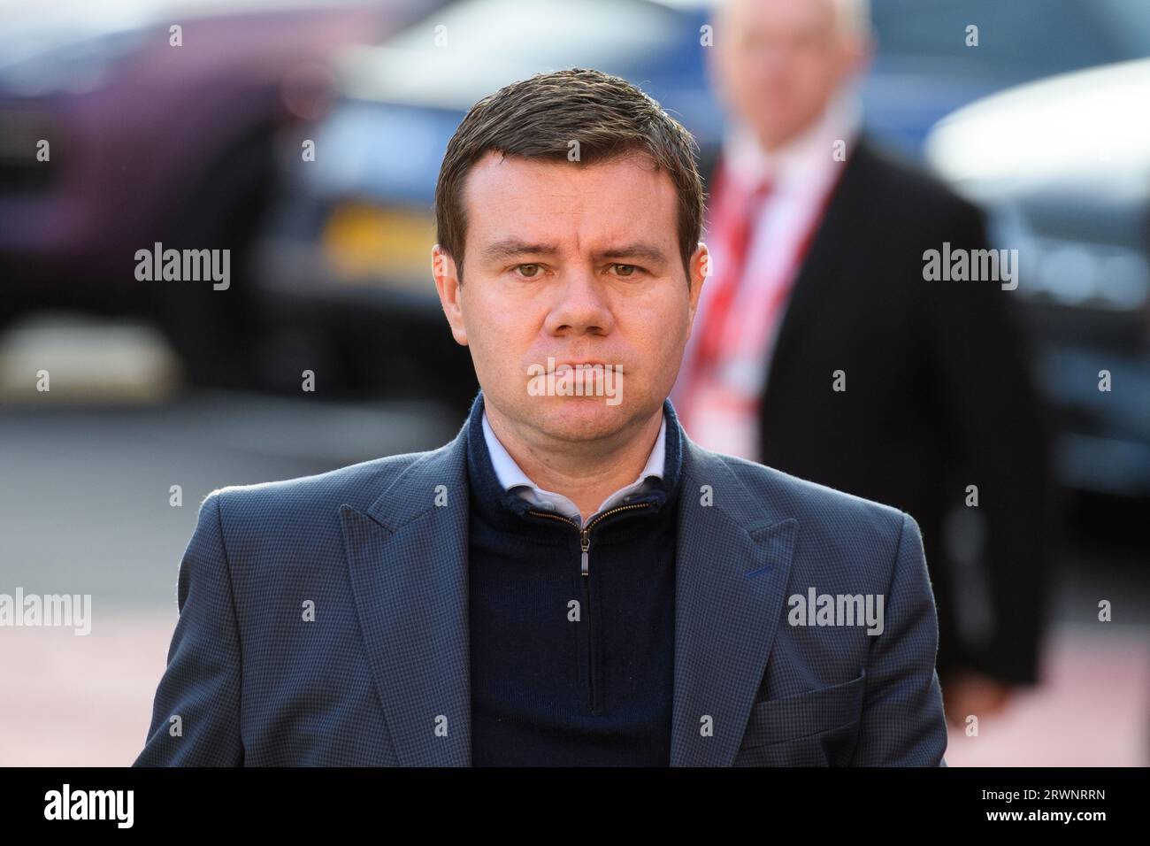 Nottingham Forest Chief Football Officer, Ross Wilson during the Premier League match between Nottingham Forest and Burnley at the City Ground, Nottingham on Monday 18th September 2023. (Photo: Jon Hobley | MI News) Credit: MI News & Sport /Alamy Live News Stock Photo