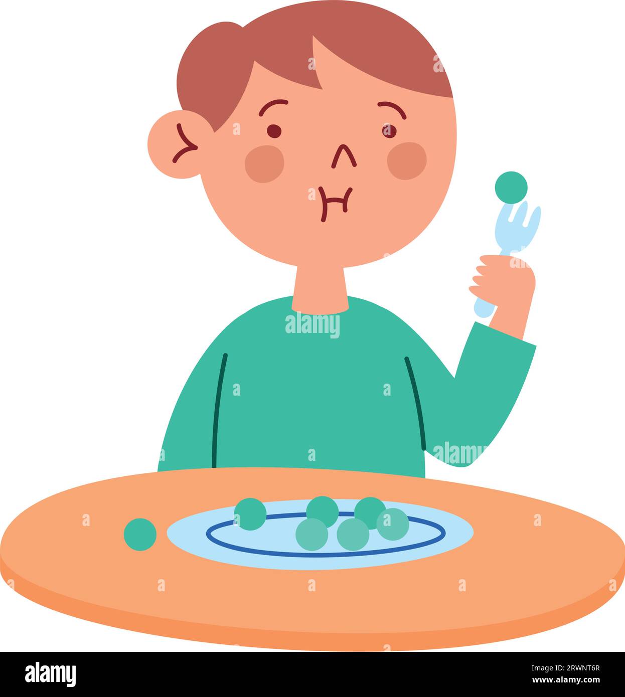 kid eating grapes vector isolated Stock Vector Image & Art Alamy