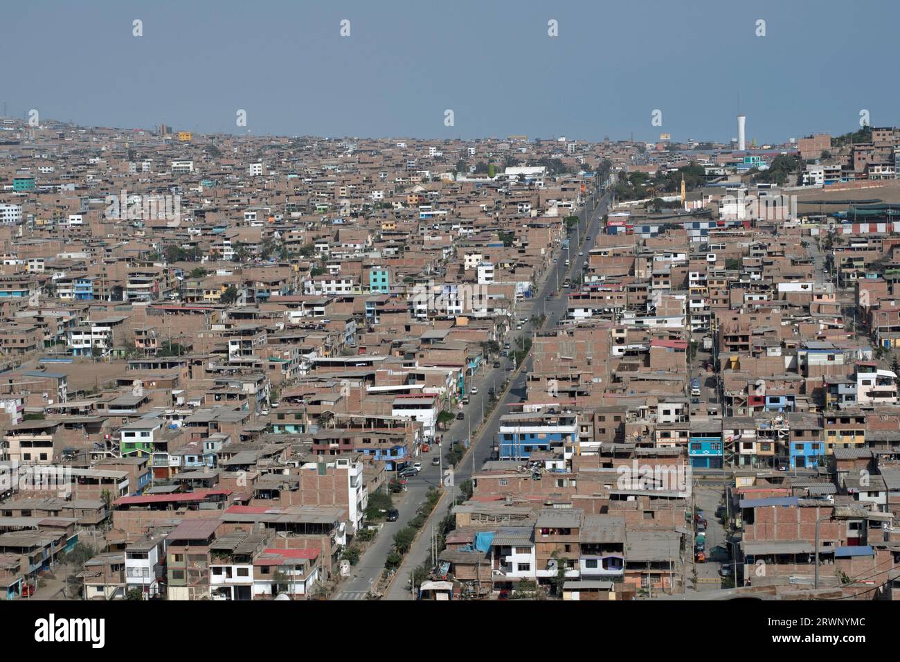 Lima, district of Villa el Salvador Stock Photo