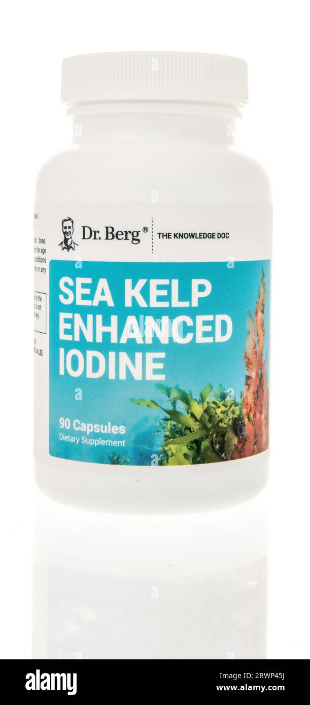 Winneconne, WI 12 August 2023 A bottle of Dr Berg sea kelp enhanced