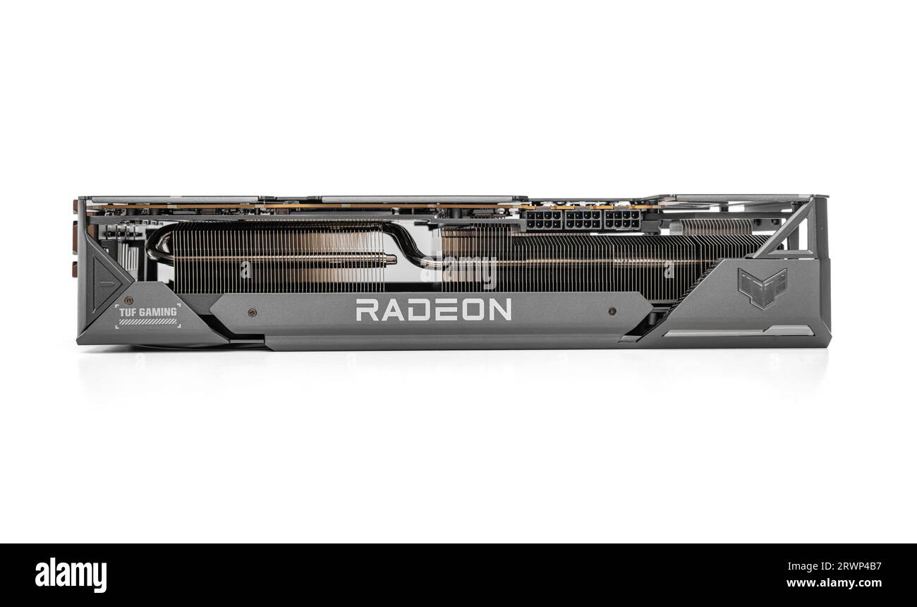 ASUS TUF Gaming Radeon RX 7900 XT video card studio photo Stock