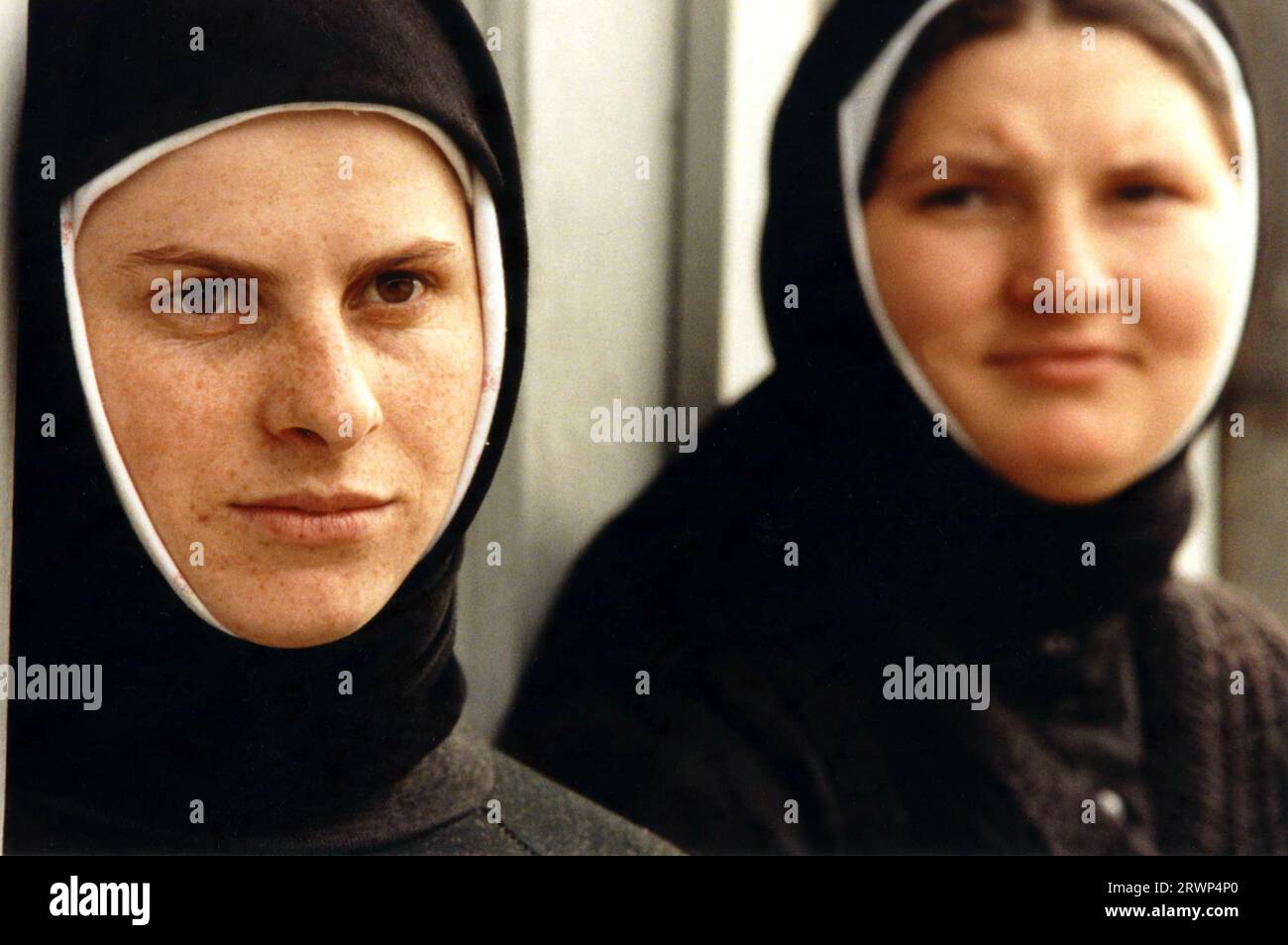 Ilfov County, Romania, 1999. Portrait of nuns at Pasarea Monastery. Stock Photo