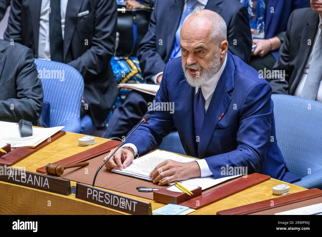New York, USA. 20th Sep, 2023. Albanian Prime Minister and current