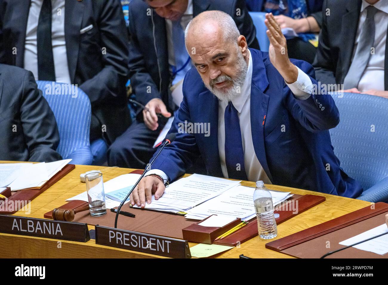 New York, USA. 20th Sep, 2023. Albanian Prime Minister and current