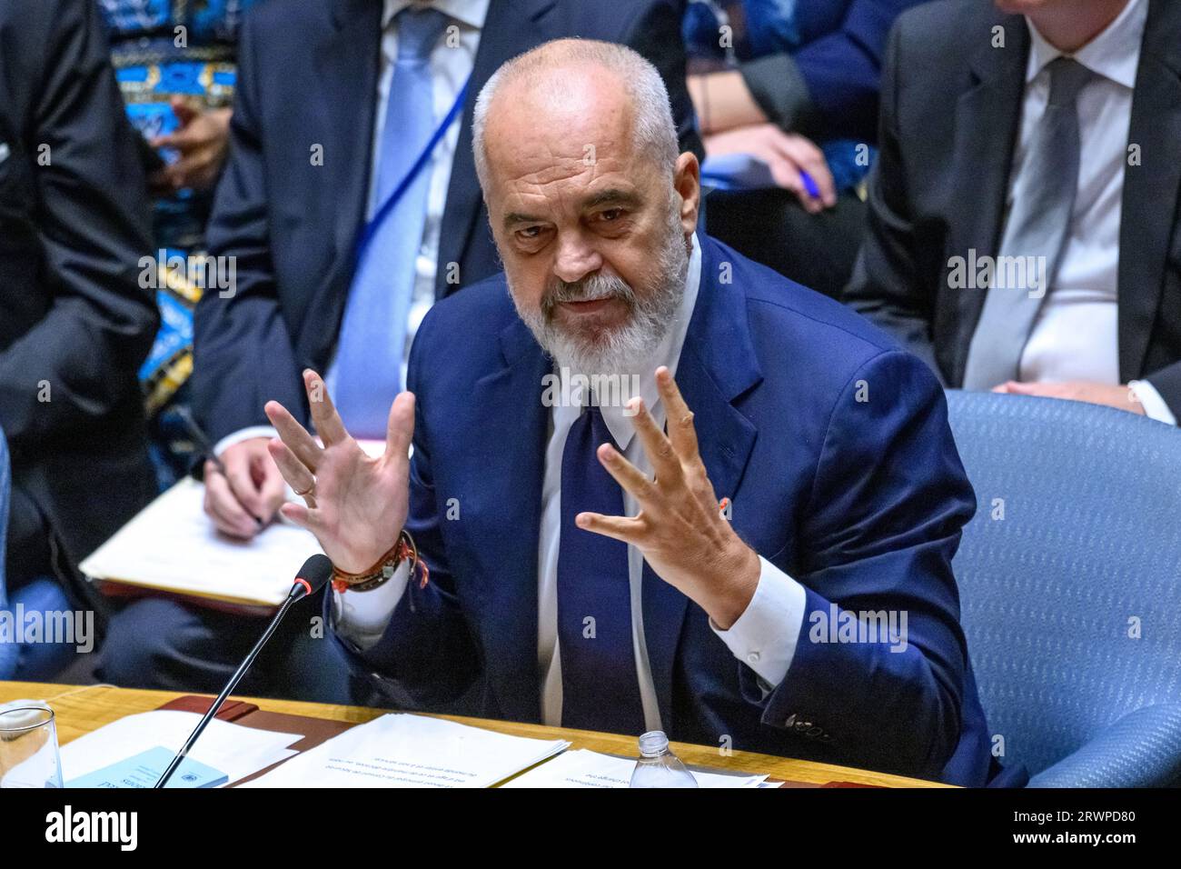 New York, USA. 20th Sep, 2023. Albanian Prime Minister and current