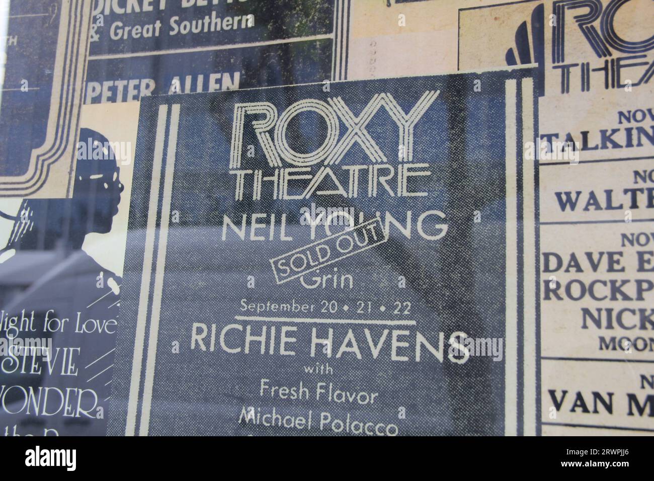 Neil Young Roxy Theatre 50th Anniversary Show Announcement September 20, 2023 Stock Photo