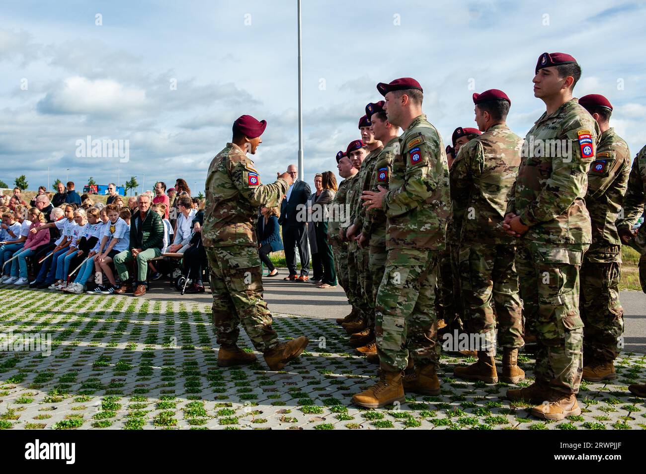 A group of the 82nd Airborne Division paratroopers from the USA seen ...
