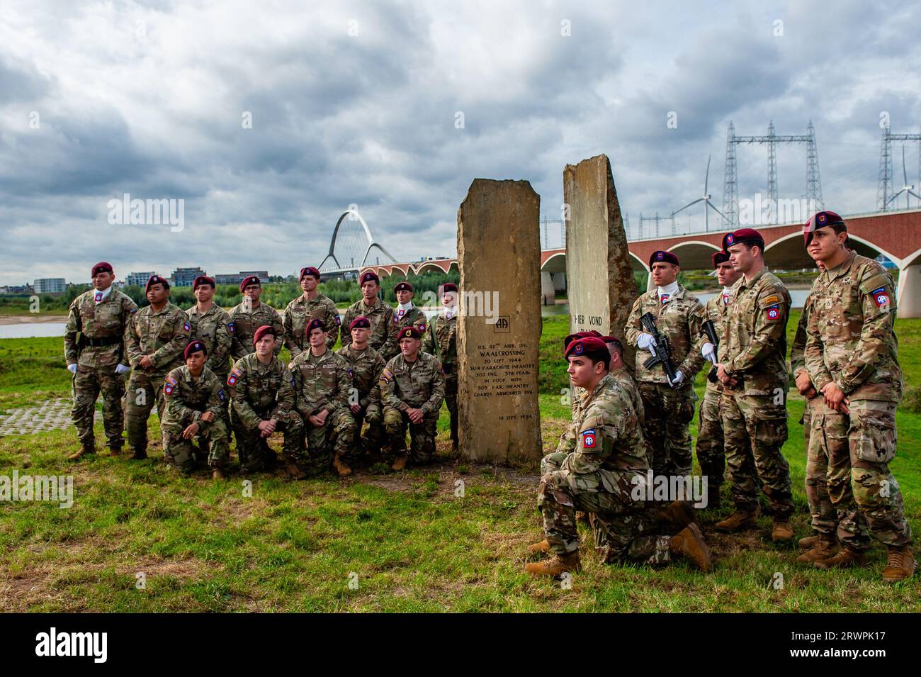 A group of the 82nd Airborne Division paratroopers from the USA seen ...