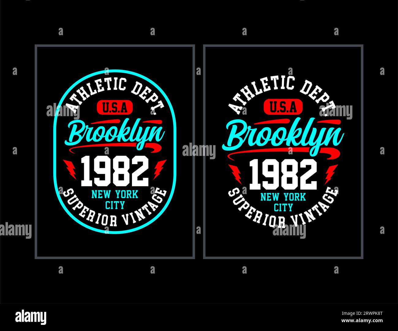 brooklyn,athletic, urban style, vintage college for t-shirt, posters, labels, etc. vector design Stock Vector