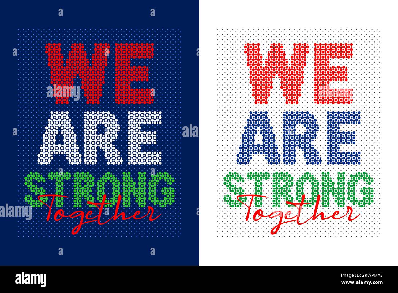 we are strong, motivational quote, lettering concept, banner, poster, etc. Stock Vector