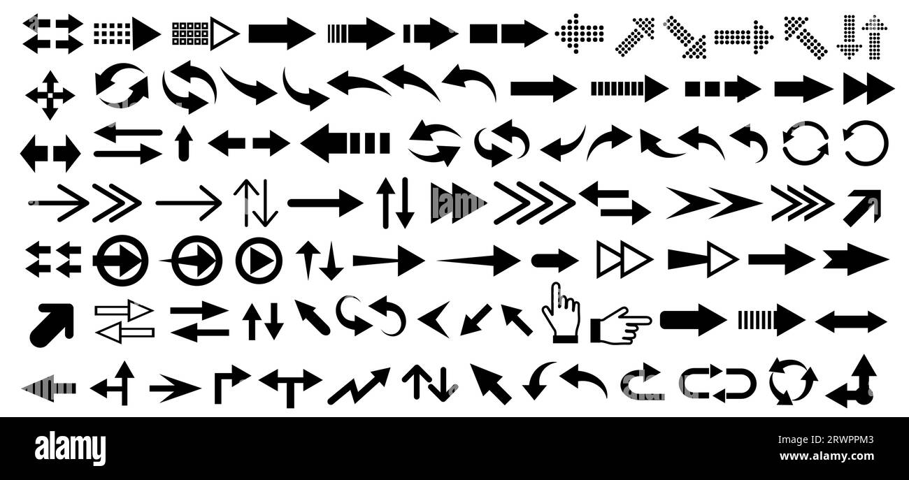 Arrow icon. Mega set of vector arrows Stock Vector Image & Art - Alamy