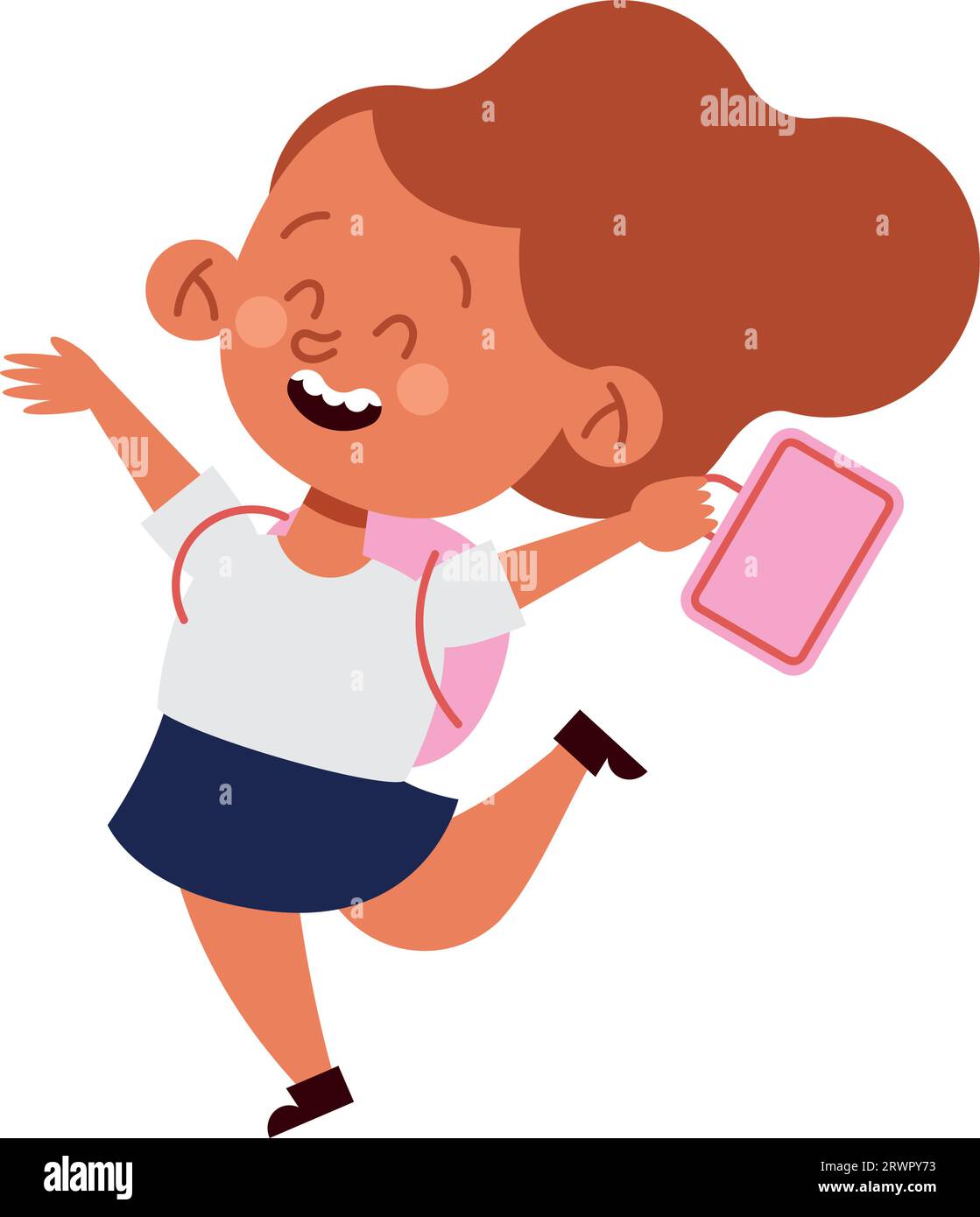 student back to school happy illustration vector isolated Stock Vector ...