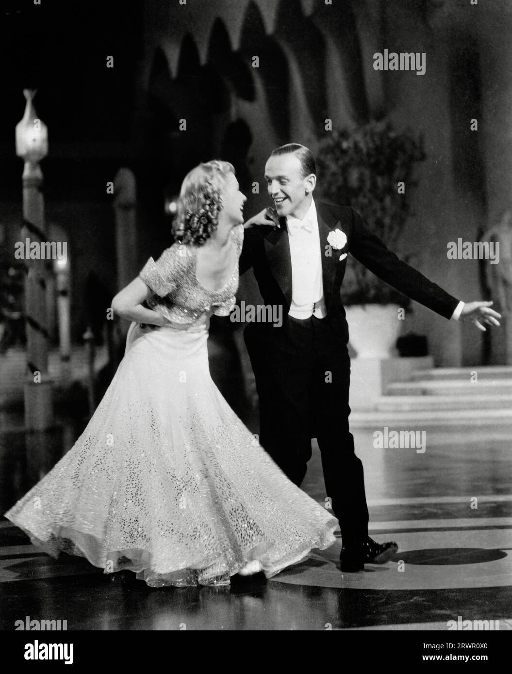 Ginger Rogers, Fred Astaire, 'Top Hat' (1935). Photo credit: RKO (File Reference # 34580-282THA) Stock Photo