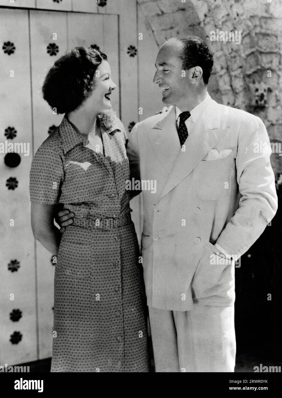 Myrna Loy, husband Arthur Hornblow Jr., circa (1938). Photo credit: The Hollywood Archive (File Reference # 34580-265THA) Stock Photo